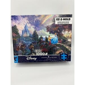 Disney Thomas Kinkade Cinderella 1000 pc EZ-2-HOLD COMPLETE Jigsaw Puzzle Ceaco